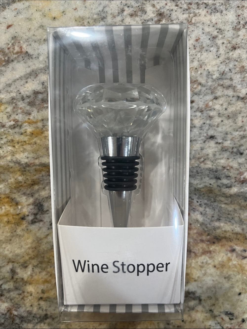 Clear Crystal Top Wine Stopper - Home Party Supplies
